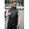 Комплект чоловічий "Clip" TNF: жилетка сіро-чорна + штани "President" чорні. БАРСЕТКА У ПОДАРУНОК! Комплект чоловічий "Clip" TNF: жилетка сіро-чорна + штани "President" чорні. БАРСЕТКА У ПОДАРУНОК!