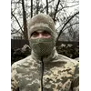Балаклава-шапка оливковый пиксель с коричневым Балаклава-шапка оливковый пиксель с коричневым