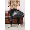 Комплект Сумка груша шкірзам + барсетка шкірзам, Adidas чорний (білі лого) Комплект Сумка груша шкірзам + барсетка шкірзам, Adidas чорний (білі лого)