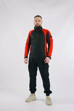 Костюм чоловічий Intruder: куртка soft shell light "iForce" червона + штани "Hope" чорні Костюм чоловічий Intruder: куртка soft shell light "iForce" червона + штани "Hope" чорні