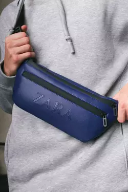 Бананка-сумка з шкірозамінника синя Zara Бананка-сумка з шкірозамінника синя Zara