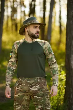 Лонгслів хакі /мультикам 'Forest' Лонгслів хакі /мультикам 'Forest'