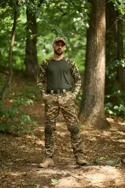 Комплект чоловічий: штани "Protect" піксель + лонгслів "Velcro" хакі-піксель Комплект чоловічий: штани "Protect" піксель + лонгслів "Velcro" хакі-піксель