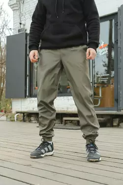 Штани Easy Softshell хакі без бокових кишень Штани Easy Softshell хакі без бокових кишень