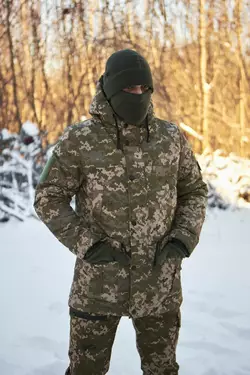 Парка зимня чоловіча тепла піксель Парка зимня чоловіча тепла піксель