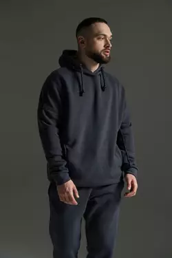 Худі чоловічий графіт oversize Худі чоловічий графіт oversize