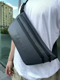 Бананка із шкірозамінника сіра ZARA Бананка із шкірозамінника сіра ZARA
