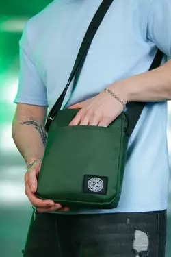 Барсетка Stone Island 1000d зелена Барсетка Stone Island 1000d зелена