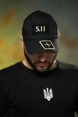 Кепка чорна рип стоп 5.11 (чорн. виш) білий напис Кепка чорна рип стоп 5.11 (чорн. виш) білий напис