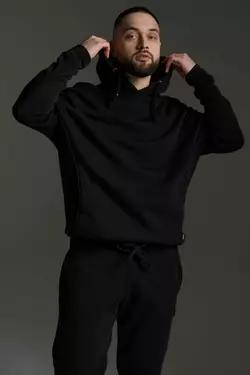 Худі чоловічий чорний oversize Худі чоловічий чорний oversize