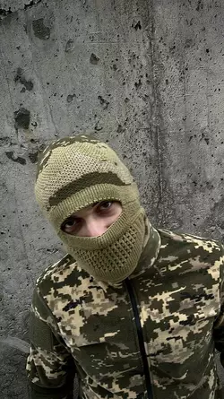 Балаклава-шапка оливковий піксель Балаклава-шапка оливковий піксель