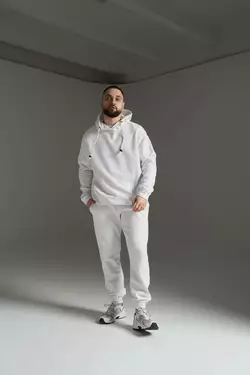 Костюм теплий чоловічий oversize білий Костюм теплий чоловічий oversize білий