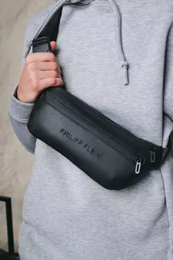 Бананка-сумка з шкірозамінника чорна Philipp Plein Бананка-сумка з шкірозамінника чорна Philipp Plein