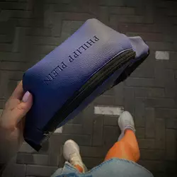 Бананка Philipp Plein синя змійка пластикова Бананка Philipp Plein синя змійка пластикова