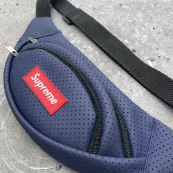 Бананка з перфор. шкірозамінника синя Supreme Бананка з перфор. шкірозамінника синя Supreme