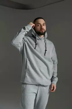 Худі чоловічий сірий oversize Худі чоловічий сірий oversize