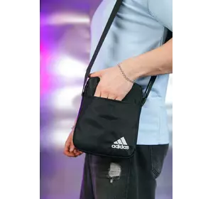 Барсетка Adidas 1000d чорна, біле лого Барсетка Adidas 1000d чорна, біле лого