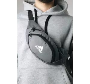 Бананка Adidas Сіра/ накатка біле маленьке лого Бананка Adidas Сіра/ накатка біле маленьке лого