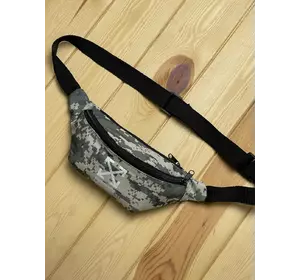 Бананка Off White сірий піксель (біла полоса знизу) Бананка Off White сірий піксель (біла полоса знизу)