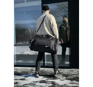 Дорожная сумка Nike чорна, біле лого (вел.) Дорожная сумка Nike чорна, біле лого (вел.)