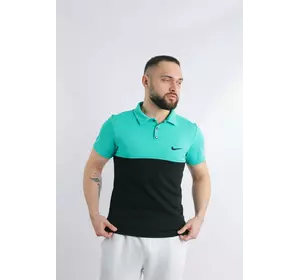 Поло чоловіче Nike бірюзово-чорний Поло чоловіче Nike бірюзово-чорний