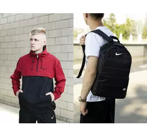 Анорак чоловічий "President" Nike червоно-чорний + рюкзак "Матрас" Nike чорний Анорак чоловічий "President" Nike червоно-чорний + рюкзак "Матрас" Nike чорний