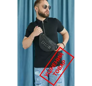 (УЦІН.) Бананка з шкірозамінника Dior чорна (УЦІН.) Бананка з шкірозамінника Dior чорна