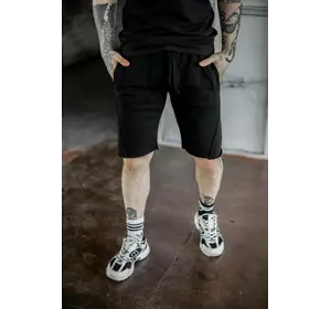 Шорти чоловічі трикотажні не підшиті Intruder чорні Шорти чоловічі трикотажні не підшиті Intruder чорні