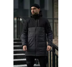 Куртка демісезонна чоловіча "Fusion" Intruder чорно-сіра Куртка демісезонна чоловіча "Fusion" Intruder чорно-сіра