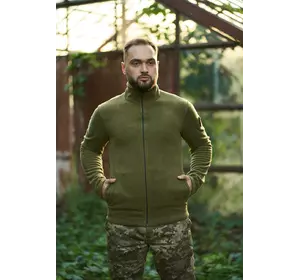 Флісова кофта Intruder хакі із шевроном Флісова кофта Intruder хакі із шевроном