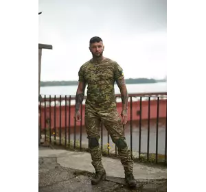 Штани Protect мультикам + Футболка мультикам із липучками на плечах Штани Protect мультикам + Футболка мультикам із липучками на плечах