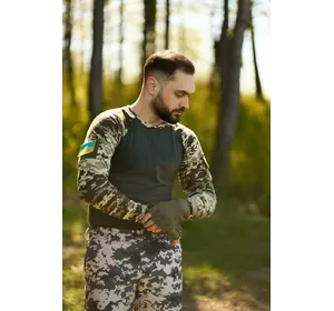 Лонгслів чоловічий "Velcro" хакі-піксель Лонгслів чоловічий "Velcro" хакі-піксель