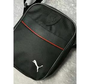 Барсетка з поліестеру Puma чорна, біле лого Барсетка з поліестеру Puma чорна, біле лого