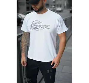 Футболка Lacoste біла (чорне лого) Футболка Lacoste біла (чорне лого)