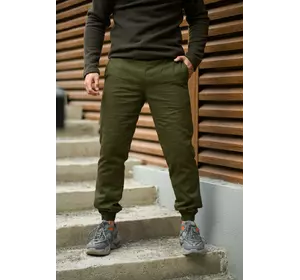 Штани чоловічі карго на флісі хакі Штани чоловічі карго на флісі хакі