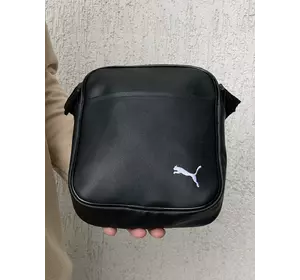 Барсетка шкір. чорна Puma (біле лого) Барсетка шкір. чорна Puma (біле лого)