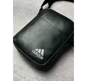 Барсетка шкір. чорна Adidas біле лого Барсетка шкір. чорна Adidas біле лого