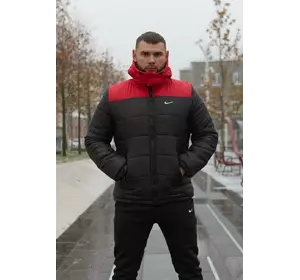 Куртка зимова чоловіча "Frost" Nike червоно-чорна Куртка зимова чоловіча "Frost" Nike червоно-чорна