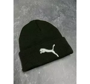 Шапка з додаванням вовни Puma хакі Шапка з додаванням вовни Puma хакі