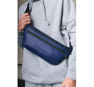 Бананка-сумка з шкірозамінника синя Calvin Klein Бананка-сумка з шкірозамінника синя Calvin Klein
