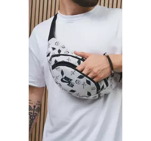 Бананка Nike Air біла, чорні лого Бананка Nike Air біла, чорні лого