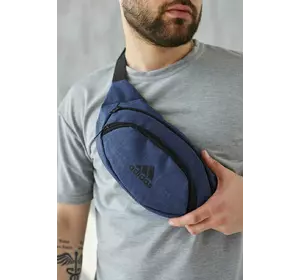 Бананка adidas синій меланж (лого чорне) Бананка adidas синій меланж (лого чорне)