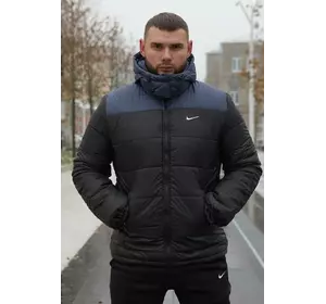 Куртка зимова чоловіча "Frost" Nike синьо-чорна Куртка зимова чоловіча "Frost" Nike синьо-чорна
