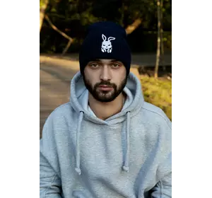 Шапка з додаванням вовни "Intruder" синя Bunny logo Шапка з додаванням вовни "Intruder" синя Bunny logo