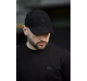 Кепка чоловіча Stone Island чорна із чорним лого Кепка чоловіча Stone Island чорна із чорним лого