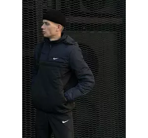 Анорак чоловічий утеплений Nike синьо-чорний Анорак чоловічий утеплений Nike синьо-чорний