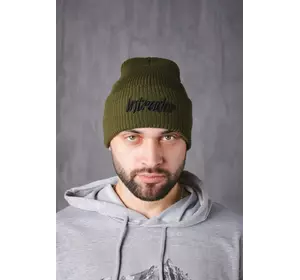 Шапка з додаванням вовни "Intruder" хакі big logo Шапка з додаванням вовни "Intruder" хакі big logo