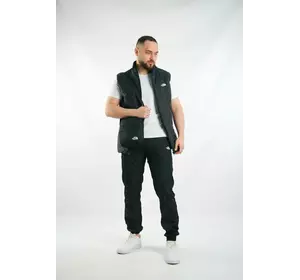 Комплект чоловічий "Clip" TNF: жилетка чорна + футболка біла + штани "President" чорні. БАРСЕТКА У ПОДАРУНОК! Комплект чоловічий "Clip" TNF: жилетка чорна + футболка біла + штани "President" чорні. БАРСЕТКА У ПОДАРУНОК!