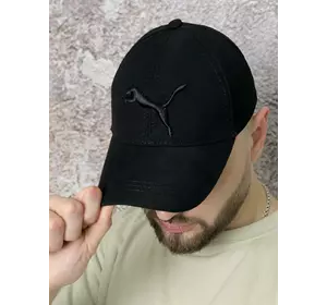 Кепка чоловіча Puma чорна із чорним лого Кепка чоловіча Puma чорна із чорним лого