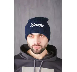 Шапка з додаванням вовни "Intruder" синя big logo Шапка з додаванням вовни "Intruder" синя big logo